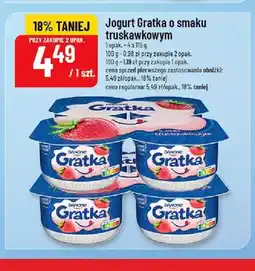 Polomarket Jogurt Gratka o smaku truskawkowym 4-pak oferta