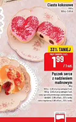 Polomarket Pączek serce z nadzieniem malinowym oferta
