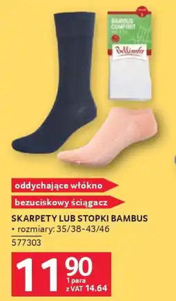 Selgros Bellinda Skarpety lub stopki bambus oferta