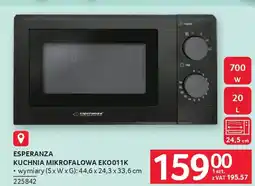 Selgros Esperanza kuchnia mikrofalowa EKO011K oferta
