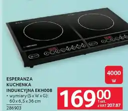 Selgros Esperanza kuchenka indukcyjna EKH008 oferta