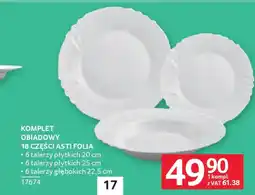 Selgros Komplet obiadowy 18 części Asti Folia oferta