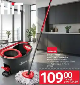 Selgros Vileda Komplet mop obrotowy Turbo 3 w 1 oferta