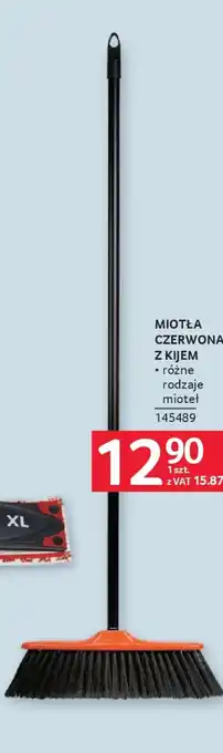 Selgros Miotła czerwona z kijem oferta