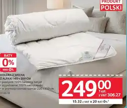 Selgros Kołdra z wełną z alpaki oferta