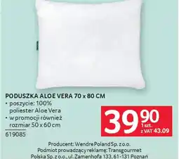 Selgros Wendre Poduszka Aloe Vera oferta