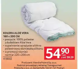 Selgros Wendre Kołdra Aloe Vera oferta