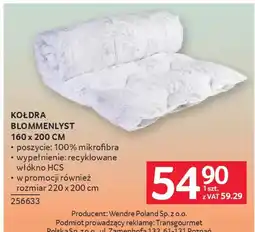 Selgros Blommenlyst Kołdra oferta