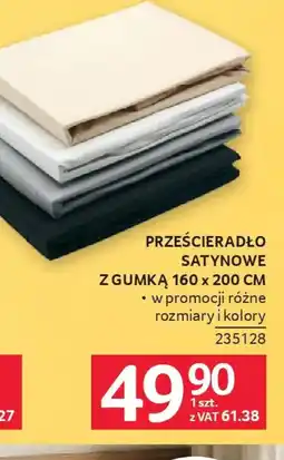 Selgros Prześcieradło satynowe z gumką oferta