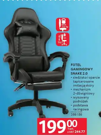 Selgros Fotel gamingowy Snake 2.0 oferta