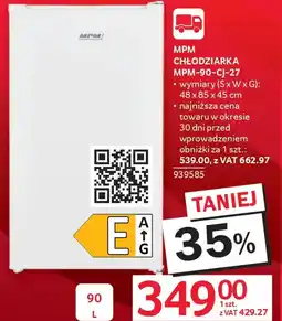 Selgros Mpm Chłodziarka MPM-90-CJ-27 oferta