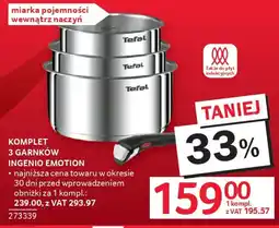 Selgros Tefal Komplet 3 garnków Ingenio Emotion oferta