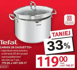 Selgros Tefal Garnek 28 cm Duetto+ oferta
