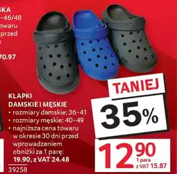 Selgros Klapki damskie i męskie oferta