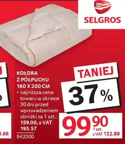 Selgros Kołdra z półpuchu oferta