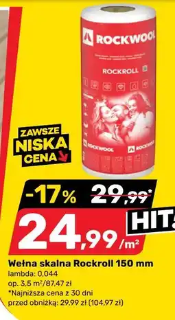 Bricomarche Wełna skalna Rockroll 150 mm ROCKWOOL oferta