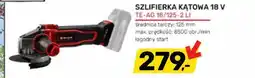 Bricomarche SZLIFIERKA KĄTOWA 18 V TE-AG 18/125-2 Li oferta