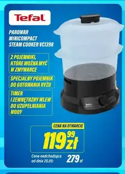 RTV EURO AGD Parowar TEFAL MINICOMPACT STEAM COOKER VC1398 oferta