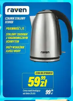 RTV EURO AGD Czajnik stalowy RAVEN EC018x1 oferta