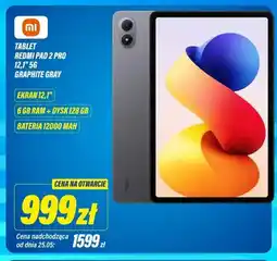 RTV EURO AGD Tablet Xiaomi Redmi Pad 2 Pro 12,1 5g Graphite Gray oferta
