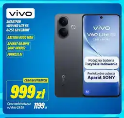 RTV EURO AGD Smartfon vivo V60 Lite 5g 8/256 GB czarny oferta