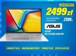 RTV EURO AGD Laptop ASUS VB 15 I6 16GB 512GB W11 Ekran 16 60Hz Grafika AMD Ryzen 7 Pamięć 16 GB Dysk 512 GB SSD oferta