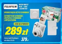 RTV EURO AGD Aparat FUJIFILM Instax Mini 12 Blue + Case + Album Fuji oferta