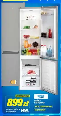 RTV EURO AGD Lodówka Beko RCSA300K40SN 181cm oświetlenie LED kolor srebrny oferta