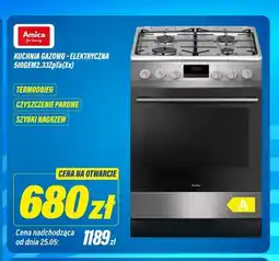 RTV EURO AGD Kuchnia gazowo-elektryczna Amica 510GEM2.33ZpTa(Xx) termoobieg czyszczenie parowe szybki nagrzew oferta