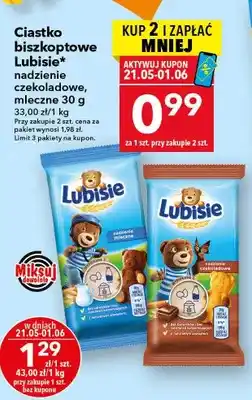 Lewiatan Ciastko biszkoptowe Lubisie nadzienie mleczne oferta