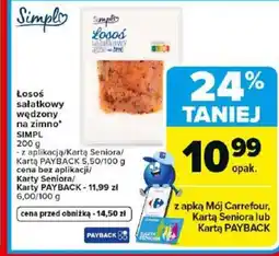 Carrefour Simpl Łosoś sałatkowy wędzony na zimno oferta