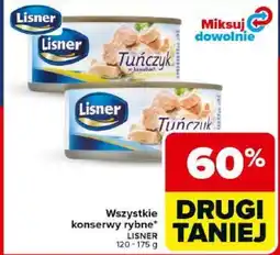 Carrefour Lisner Wszystkie konserwy rybne oferta