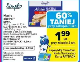 Carrefour Simpl Masło ekstra oferta