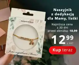 Poczta Polska Naszyjnik z dedykacją dla Mamy, listki oferta