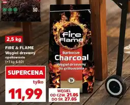 Kaufland FIRE & FLAME Węgiel drzewny opakowanie oferta
