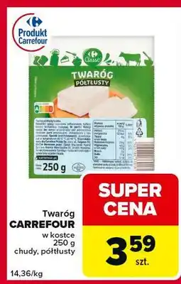 Globi Twaróg półtłusty Carrefour Classic oferta