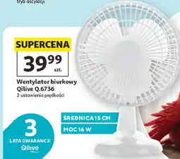Auchan Wentylator biurkowy Qilive Q.6736 oferta
