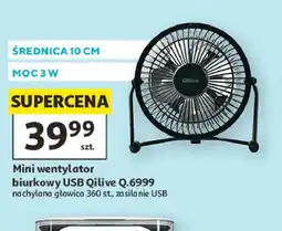 Auchan Mini wentylator biurkowy USB Qilive Q.6999 oferta