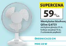 Auchan Wentylator biurkowy Qilive Q.6723 oferta
