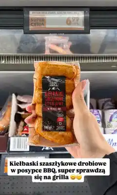 Biedronka Kiełbaski szaszłykowe drobiowe w posypce BBQ Czas na Grill oferta