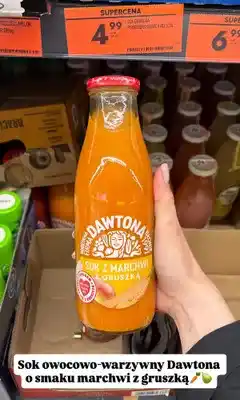 Biedronka Sok owocowo-warzywny Dawtona o smaku marchwi z gruszką oferta