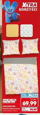 Kaufland Pościel dwustronna DREAMHOME 160x200cm 2x70x80cm oferta