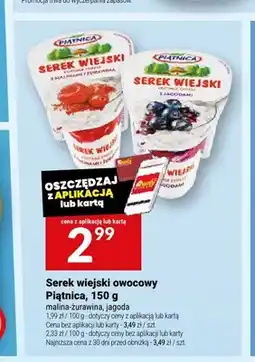 Twój Market Serek wiejski owocowy Piątnica malina-żurawina oferta