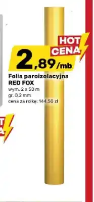 Bricomarche Folia paroizolacyjna RED FOX wym. 2x50m gr. 0,2mm oferta