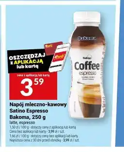 Twój Market Napój mleczno-kawowy Satino Espresso Bakoma latte oferta