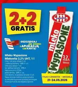 Twój Market Mleko Wypasione 3,2% UHT Mlekovita oferta