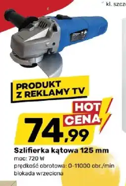 Bricomarche Szlifierka kątowa 125mm moc: 720W prędkość obrotowa: 0-11000 obr./min blokada wrzeciona oferta