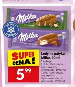 Twój Market Lody na patyku Milka oferta