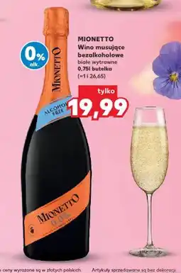 Kaufland Wino musujące bezalkoholowe białe wytrawne Mionetto oferta