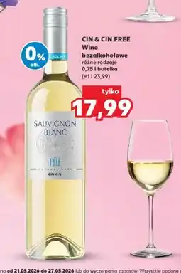 Kaufland Wino bezalkoholowe Sauvignon Blanc Cin & Cin Free oferta